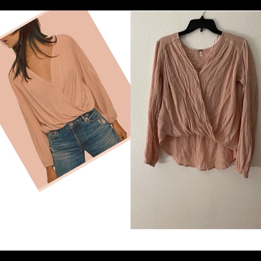 FREE PEOPLE wrap blouse size small like new